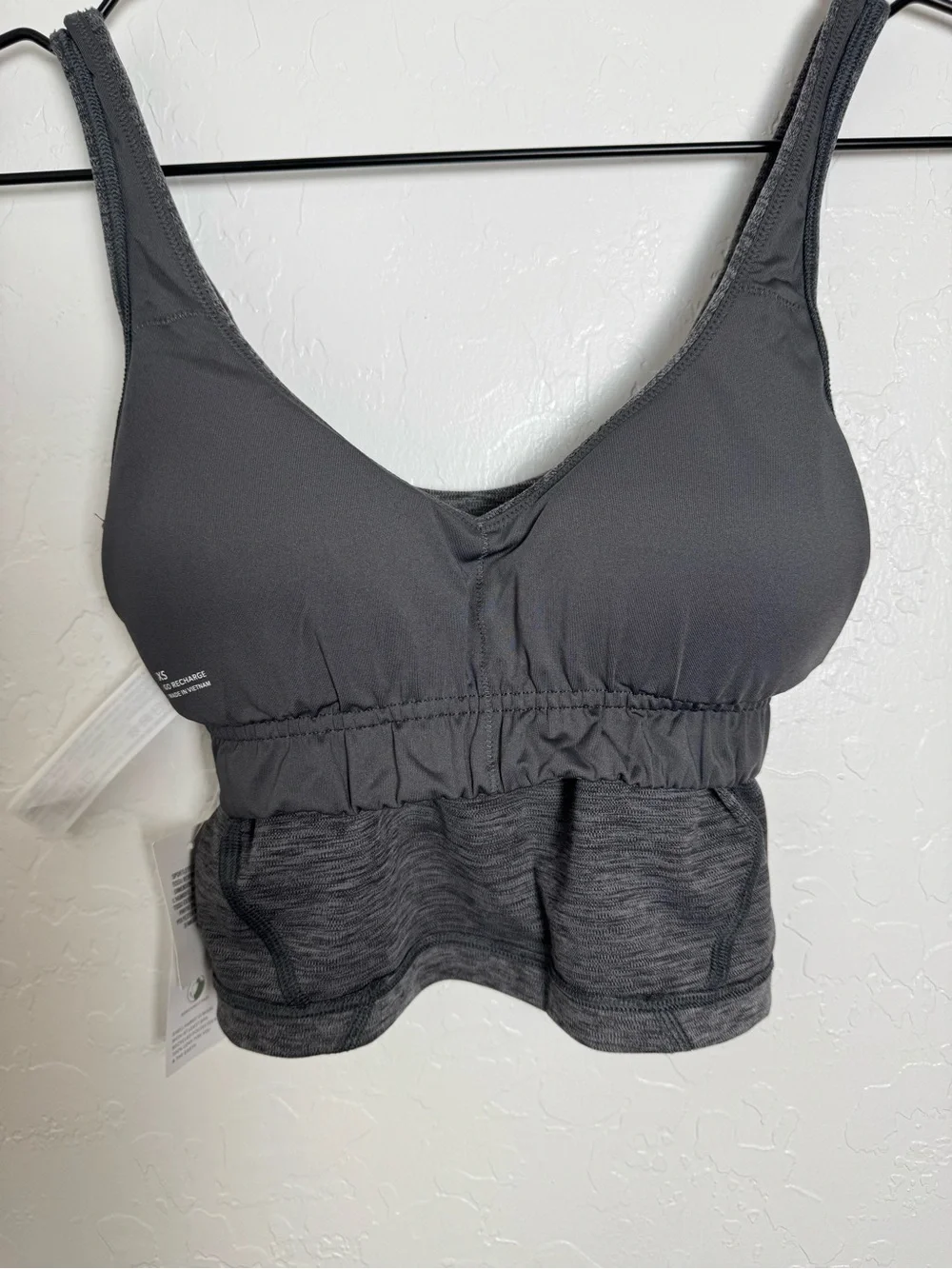 Gilly Hicks Heather Gray Workout Tank Top Go Recharge Sportlette - Picture 14 of 14